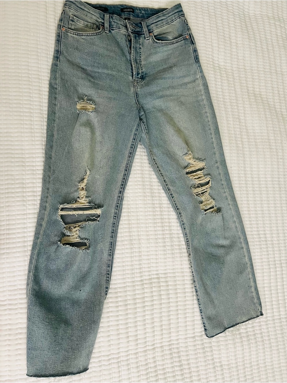 Wild Fable Distressed Light Blue Boyfriend Jeans